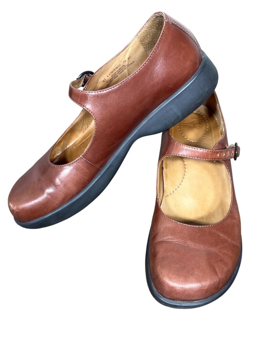 DANSKO Dianna Mary Jane Leather Shoes Brown Sz 41(US Sz 10.5-11) EUC